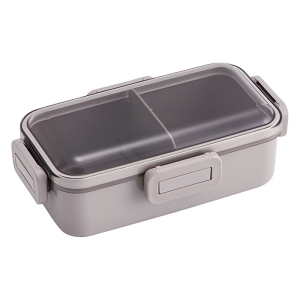 おかずがつぶれにくい ふわっと弁当箱 1段 530ml スモーキーグレー キッズドア