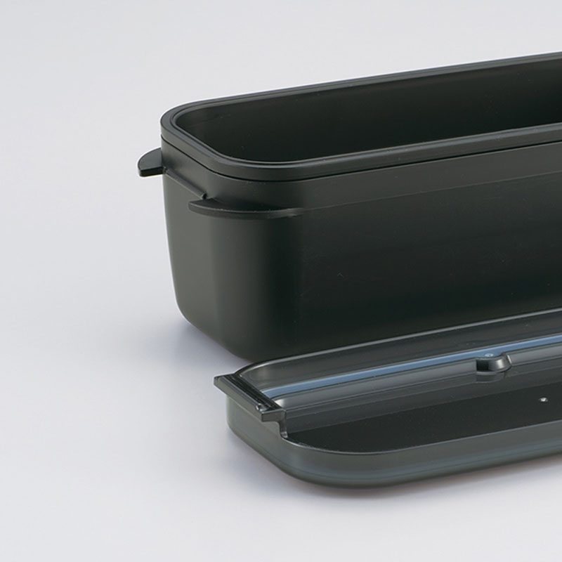 ラク洗 2段 ランチボックス 800ml コールブラック