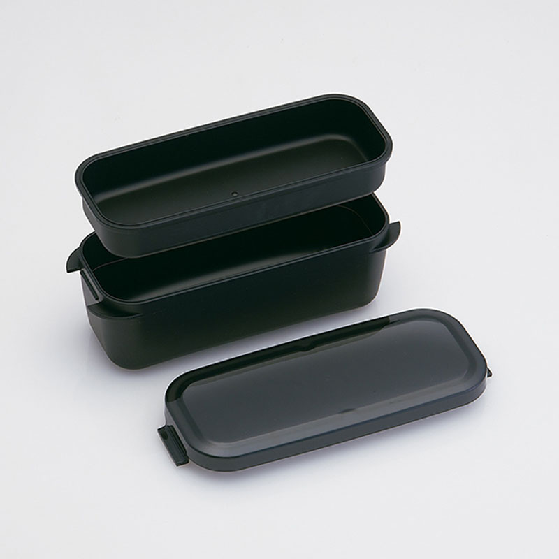 ラク洗 2段 ランチボックス 800ml コールブラック