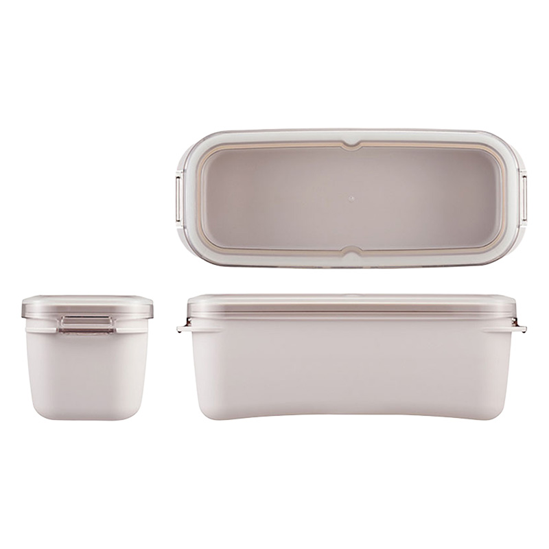 ラク洗 2段 ランチボックス 800ml サンドホワイト