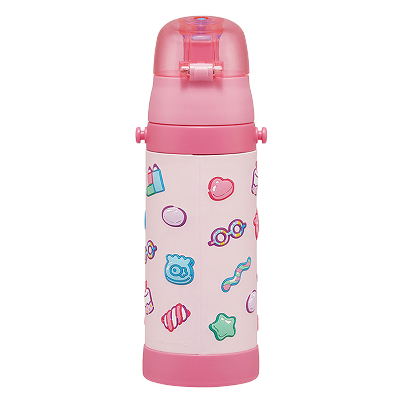 立体プリント ダイレクトボトル ショルダーベルト付 ハローキティ 保冷専用 480ml