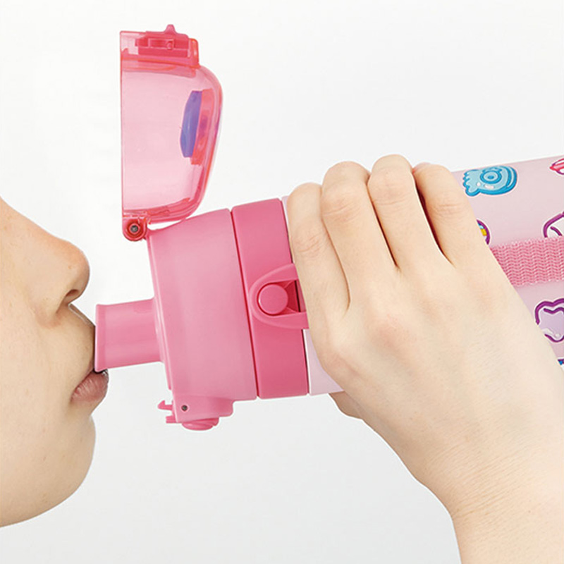 立体プリント ダイレクトボトル ショルダーベルト付 ハローキティ 保冷専用 480ml