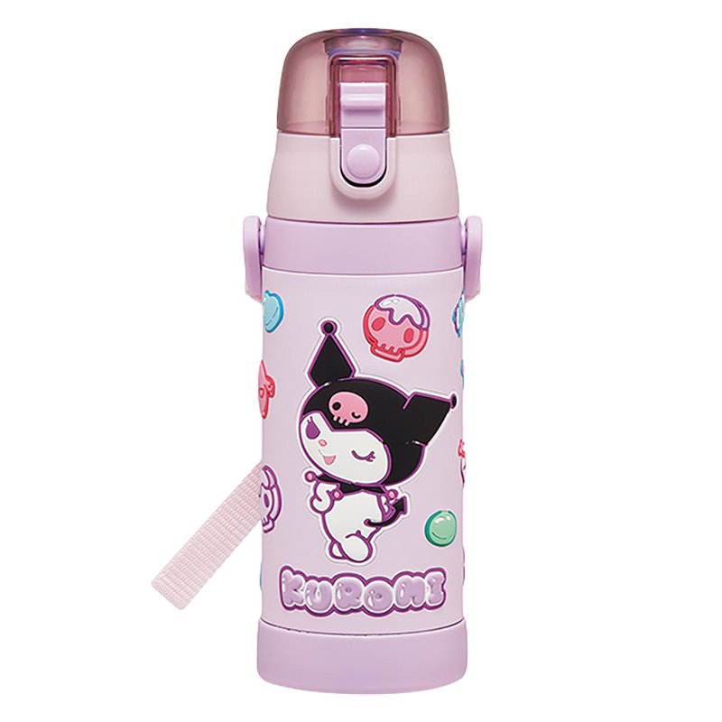 立体プリント ダイレクトボトル ショルダーベルト付 クロミちゃん 保冷専用 480ml