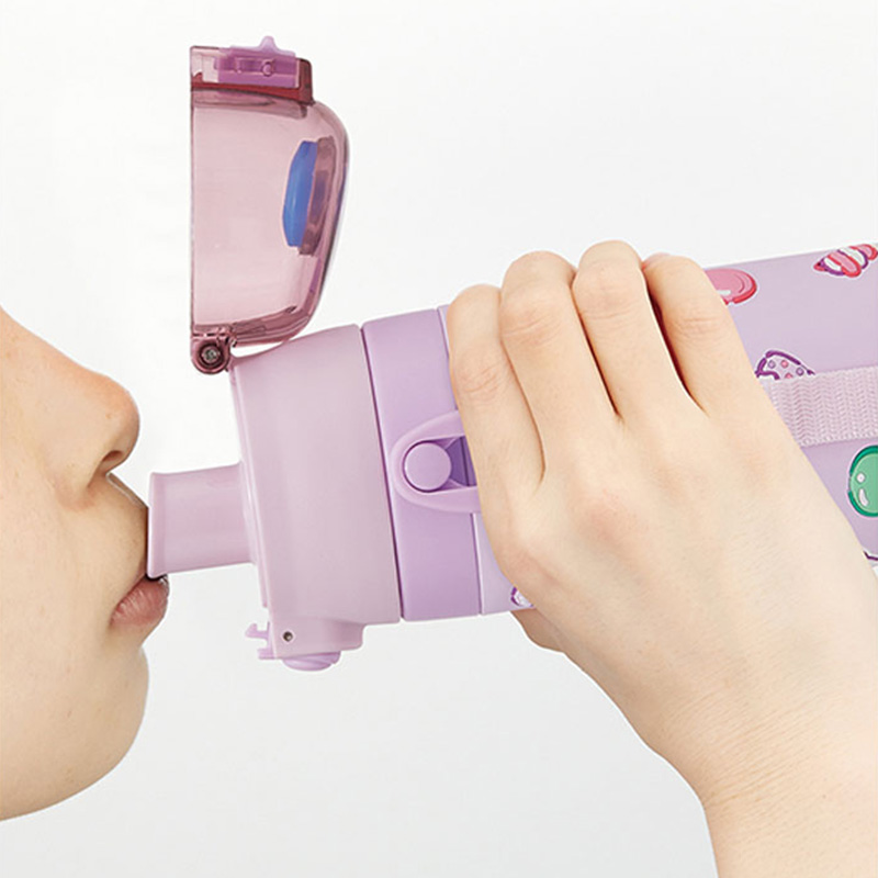 立体プリント ダイレクトボトル ショルダーベルト付 クロミちゃん 保冷専用 480ml