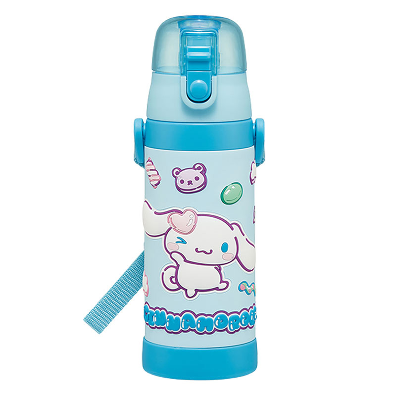 立体プリント ダイレクトボトル ショルダーベルト付 シナモロール 保冷専用 480ml