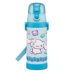 立体プリント ダイレクトボトル ショルダーベルト付 シナモロール 保冷専用 480ml