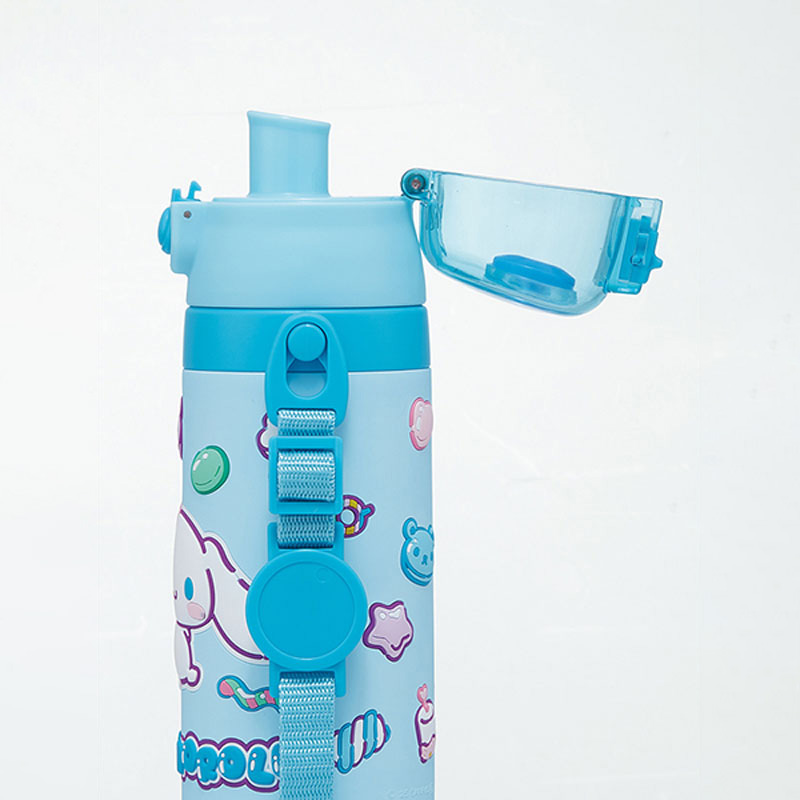 立体プリント ダイレクトボトル ショルダーベルト付 シナモロール 保冷専用 480ml