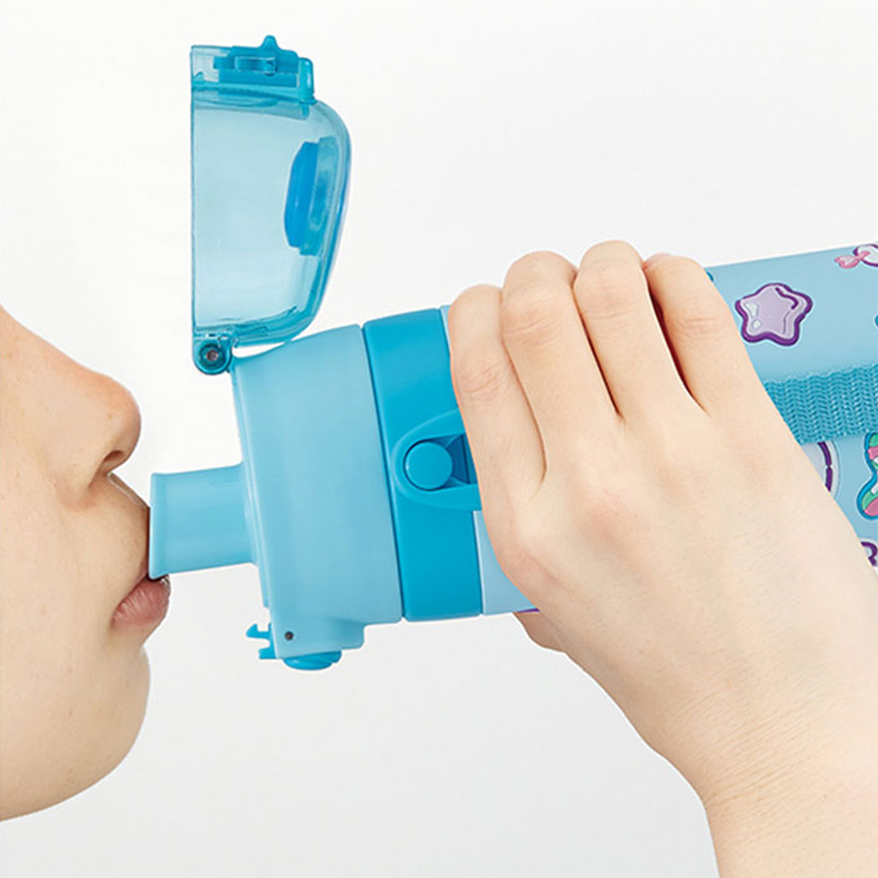 立体プリント ダイレクトボトル ショルダーベルト付 シナモロール 保冷専用 480ml