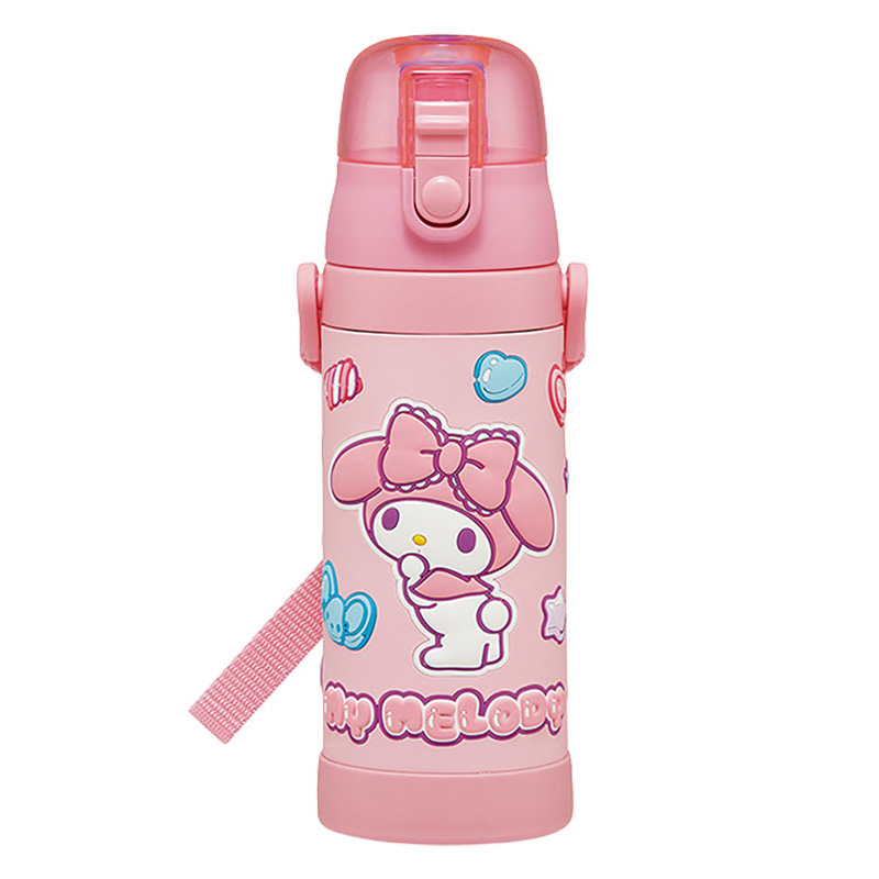 立体プリント ダイレクトボトル ショルダーベルト付 マイメロディ 保冷専用 480ml