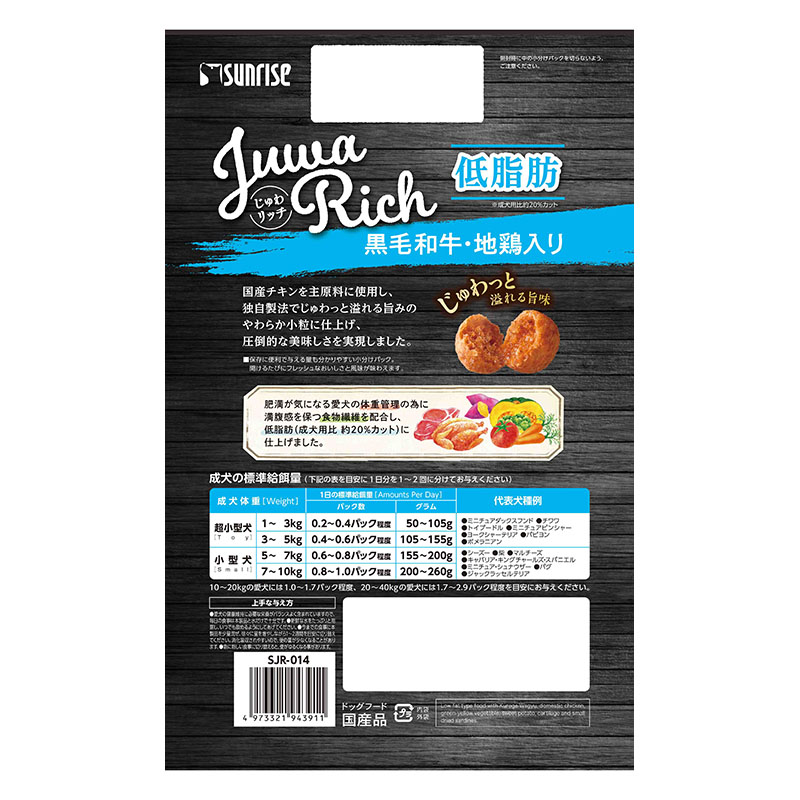 じゅわリッチ 黒毛和牛地鶏入り 低脂肪 750g