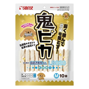 ゴン太の歯磨き専用ガム L8020乳酸菌入り 鬼ピカ Mサイズ 10本