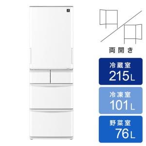 412L 冷蔵庫 SJ-X417J-W マットオフホワイト