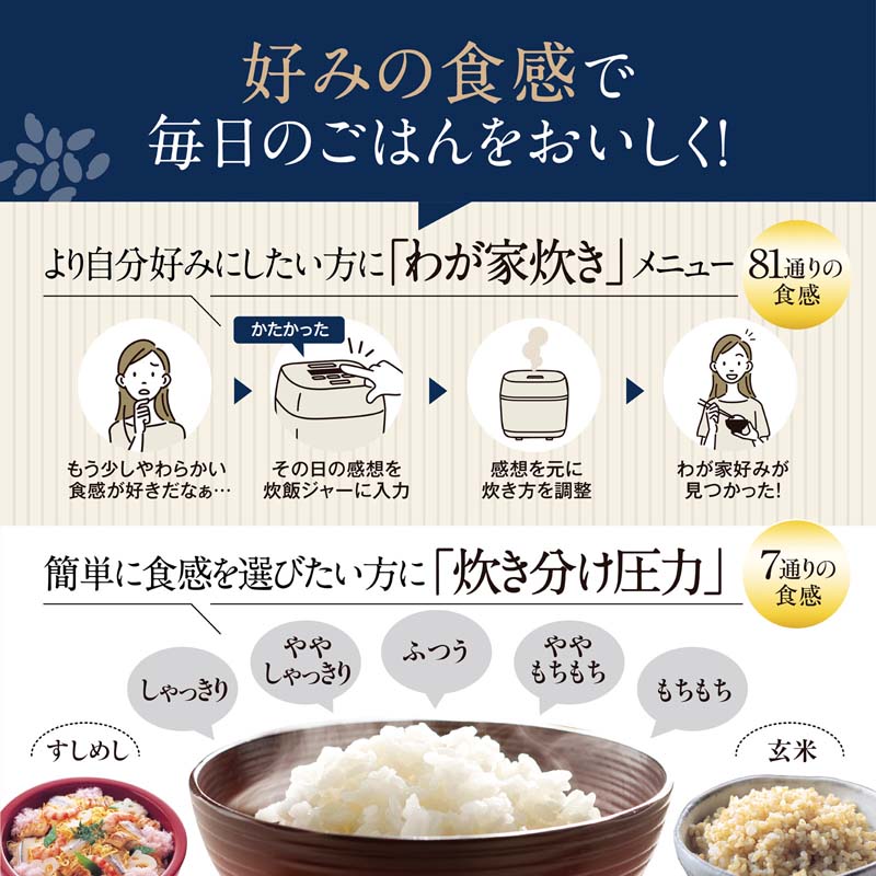 象印 圧力IH 1升炊き 炊飯ジャー 炎舞炊き NW-NB18-BZ スレートブラック