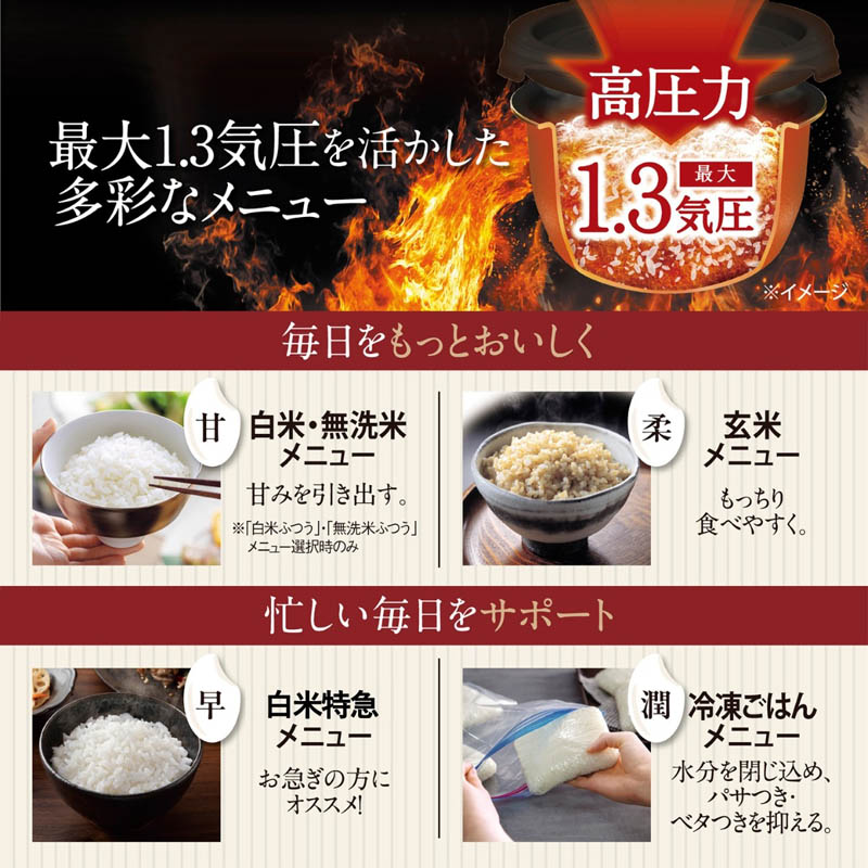 圧力IH 炊飯ジャー 5.5合炊き スレートブラック NW-BB10-BZ