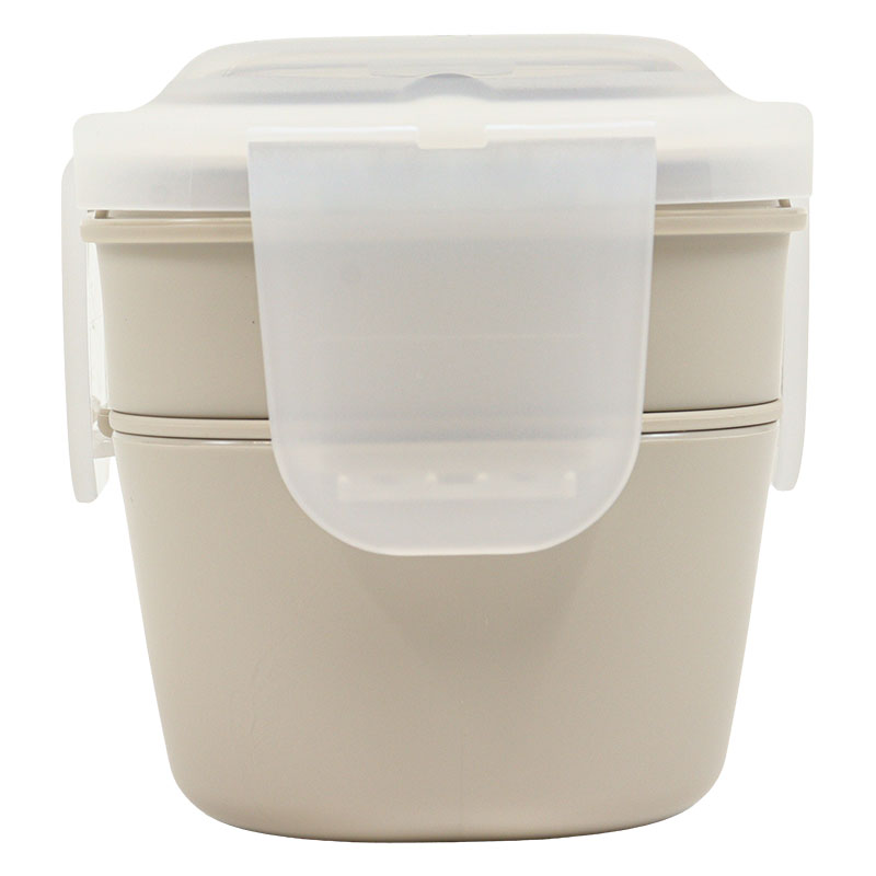 【お取り寄せ商品】ランタス ランチボックス 2段 600ml グレージュ