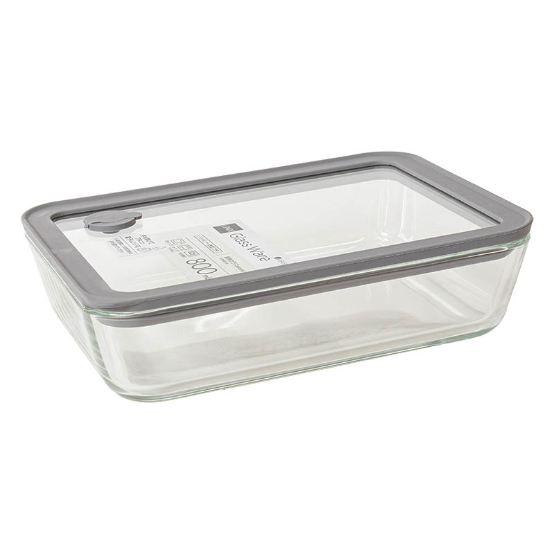 密閉ガラス 保存容器 長角型 800ml MGO-800