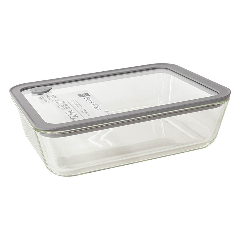 密閉ガラス 保存容器 長角型 1500ml MGO-1500