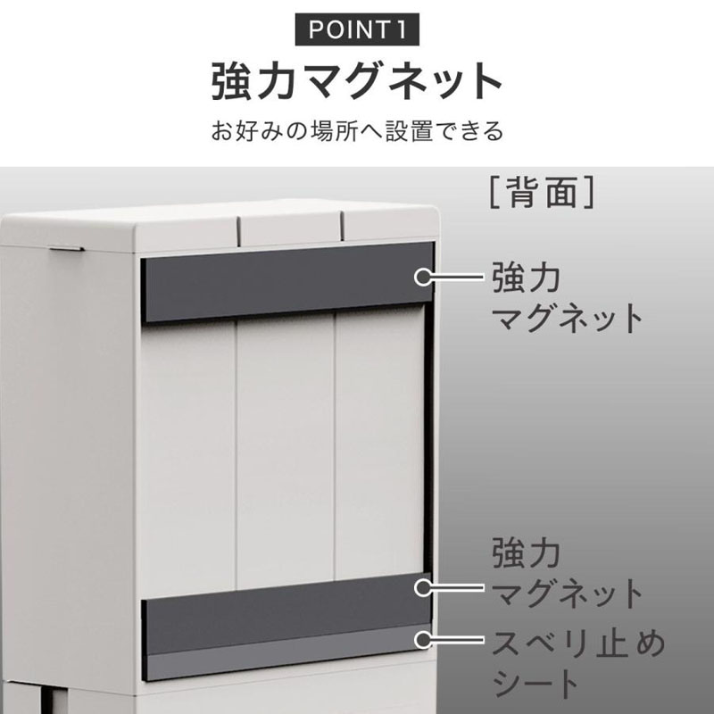 raxe マグネット 浮かせるディスペンサー 450ml×3 アッッシュグレー