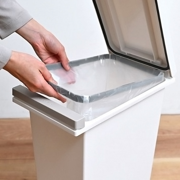 【お取り寄せ商品】エバン 密閉プッシュペール 45L ホワイト
