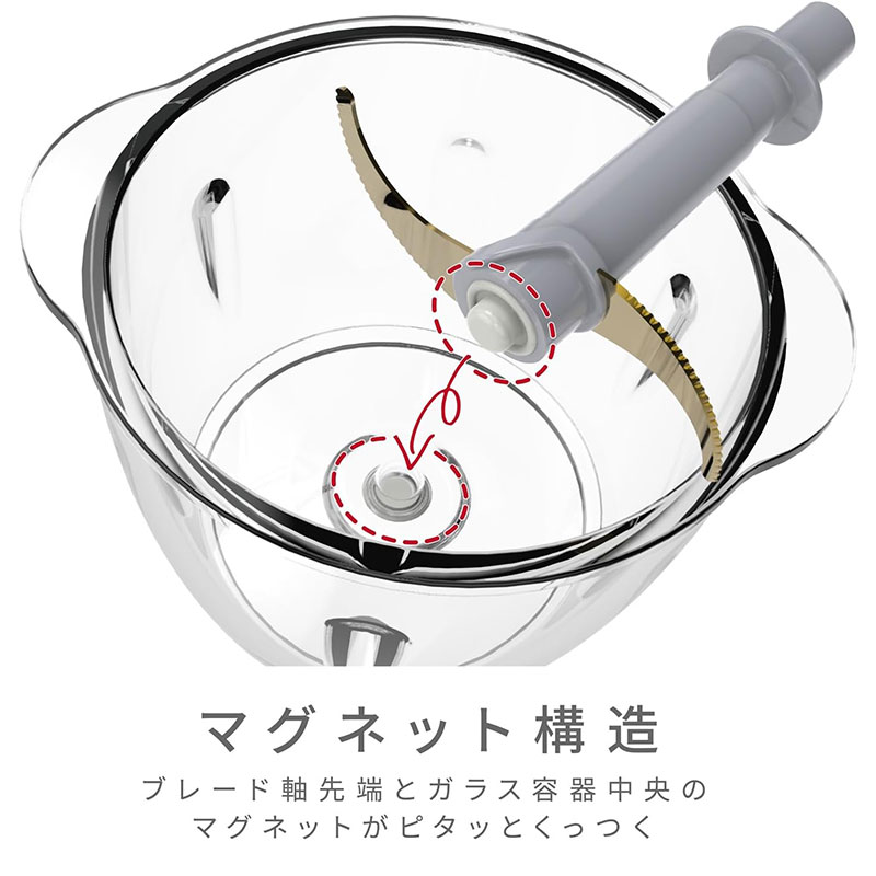 マカフル らく洗いフードプロセッサー MKF-1B(W) ホワイト