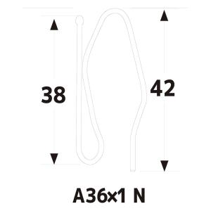 カーテン用フック プリーツフックA36X1 シルバー 10本入