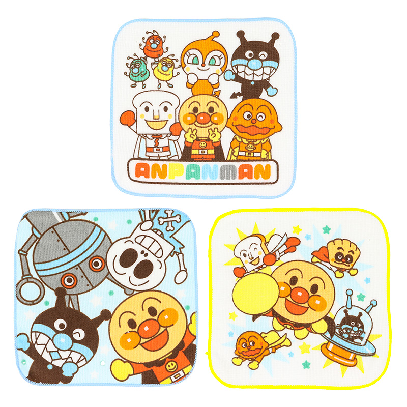 アンパンマンタオル 16×16cm 3枚組