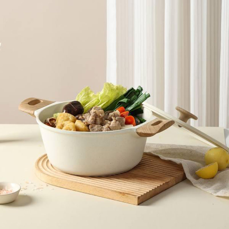 carote IH キャセロール 24cm ホワイト ガス火・IH対応