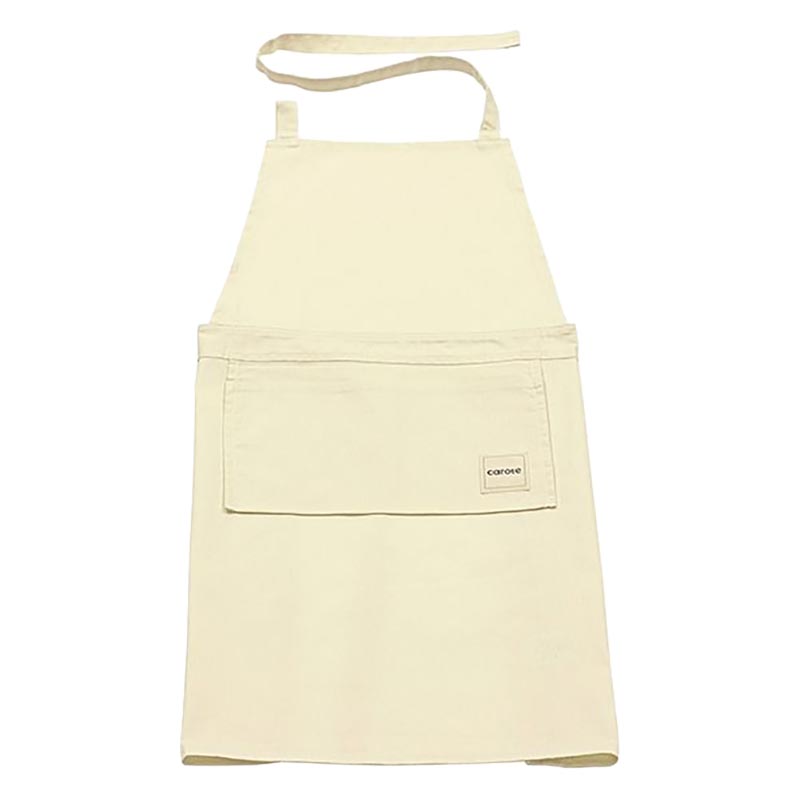carote コンパクトに収納できる 首掛けエプロン アイボリー