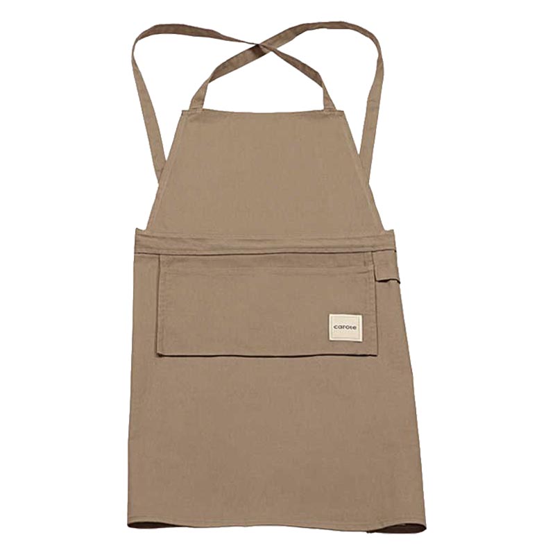 carote コンパクトに収納できる バッククロスエプロン ブラウン