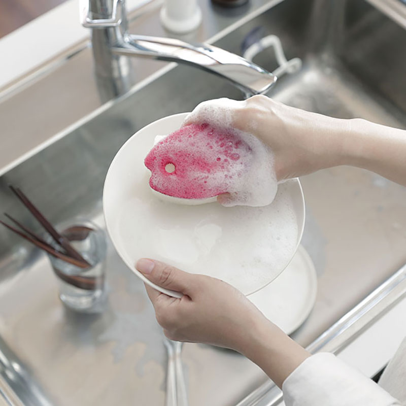 おさかなスポンジ ディープピンク