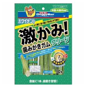 ホワイデント 激かみ！歯みがきガム グリーン スティックL 10本