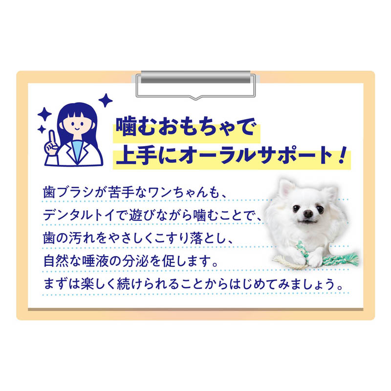 かみかみ歯ピカ 爆噛み遊びコットンロープ SS