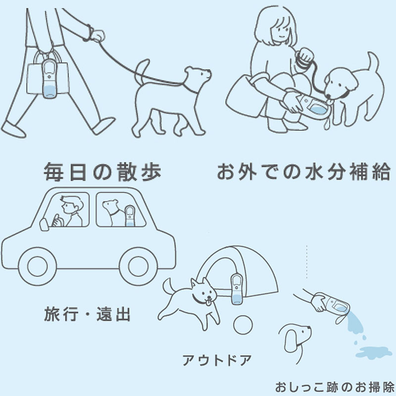 ワンハンドボトル ブラウン