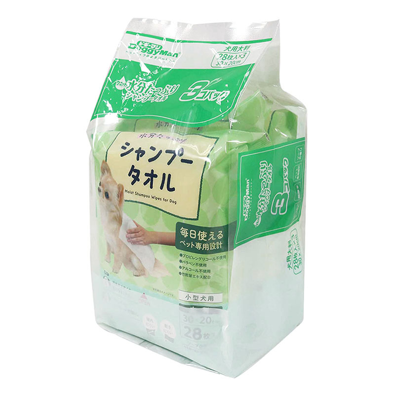 【お取り寄せ商品】ウエットシャンプータオル 犬用 大判28枚 3コパック