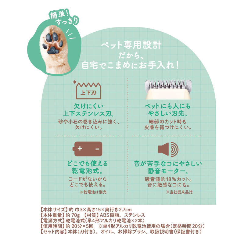 ホームバーバー 足裏カットバリカン