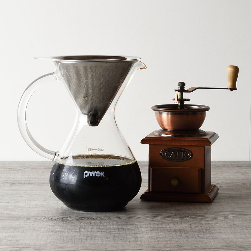 【お取り寄せ商品】PYREX コーヒーサーバー 600ml ステンレスフィルター付き