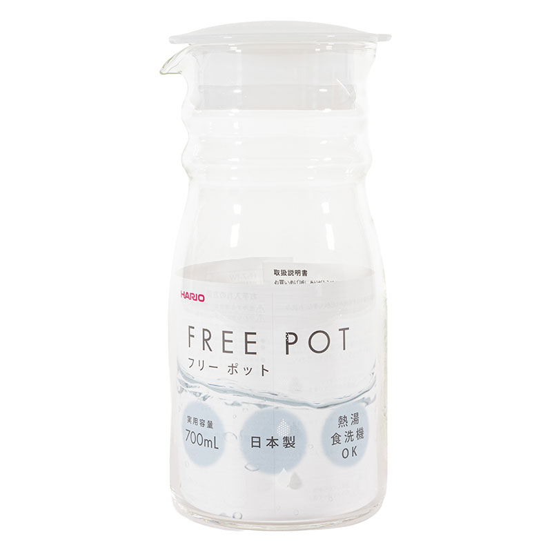 フリーポット 冷水筒 700ml 透明ホワイト