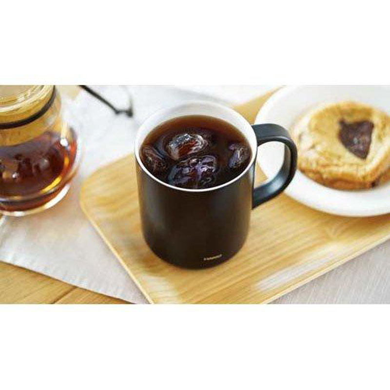 セラミックコーティング 真空二重保温マグ 350ml ブラック