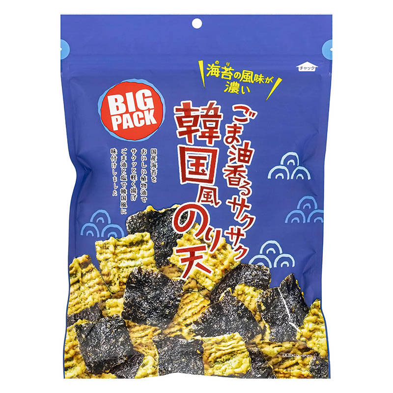 ごま油香るサクサク韓国風のり天 BIGPACK100g