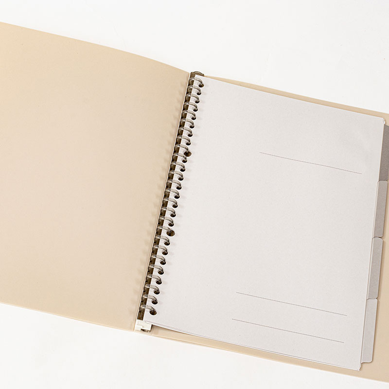 カケセル プラスチックバインダー 不透明 B5 グレージュ 書いて消せるインデックス付 F022-71