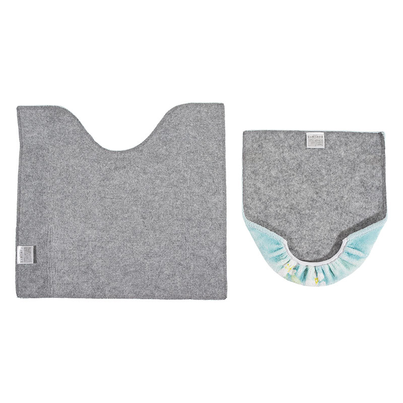 洋式トイレ フタカバー+トイレマット2点セット 普通型(U型・O型便座)洗浄・暖房型兼用タイプ ジャスミン