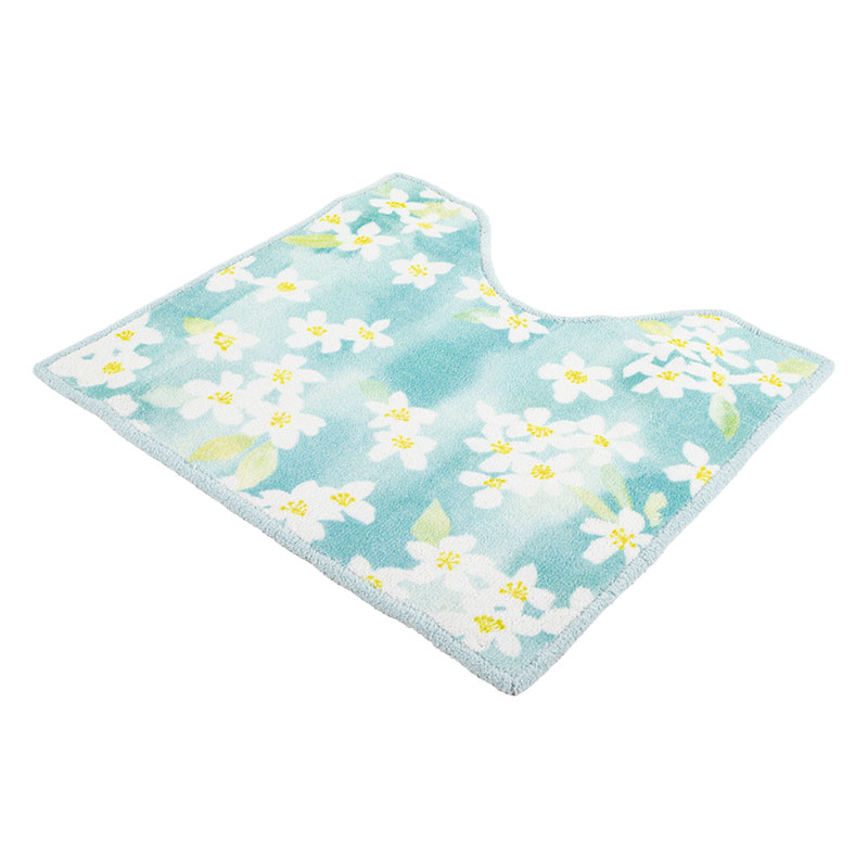 洋式トイレ フタカバー+トイレマット2点セット 普通型(U型・O型便座)洗浄・暖房型兼用タイプ ジャスミン