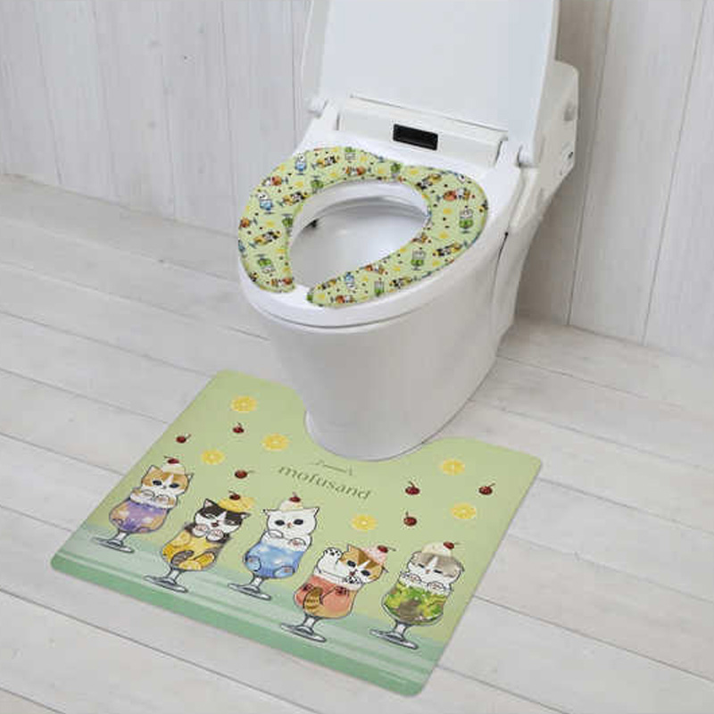 モフサンド PVCトイレマット クリームソーダにゃん