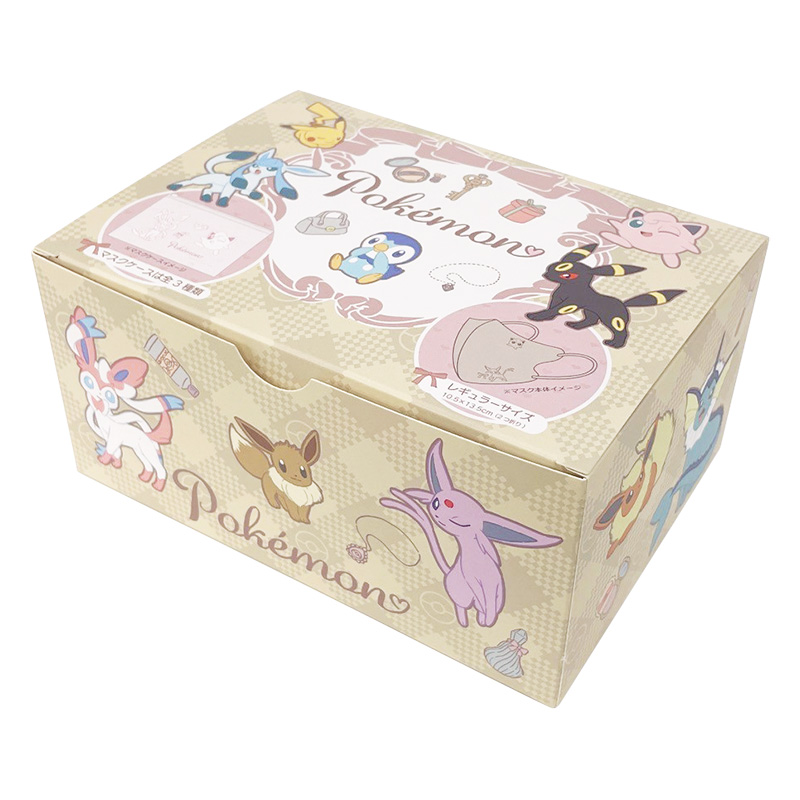 【お取り寄せ商品】大人用 ポケモン（ドリーミークローゼット） 3Dチャームポイントマスク 20枚入り＋ポーチ付き