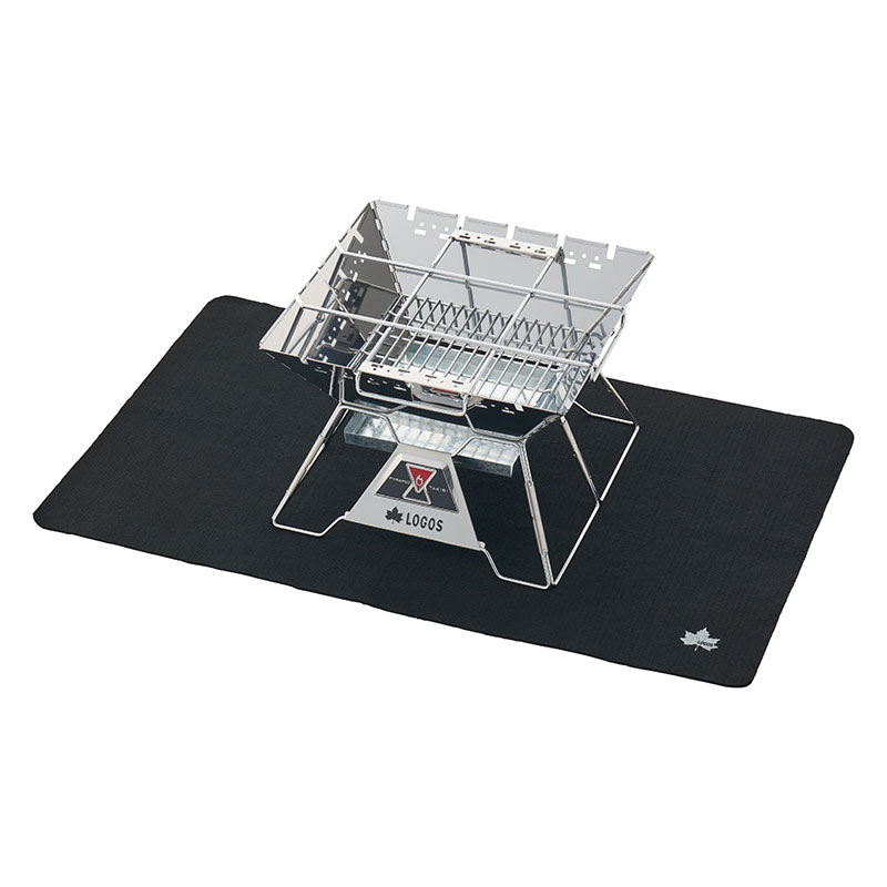 【お取り寄せ商品】たき火・BBQヒートブロックマット(95×60cm) ブラック