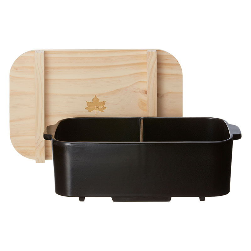 【お取り寄せ商品】仕切おでん土鍋 (木葢付) ブラック