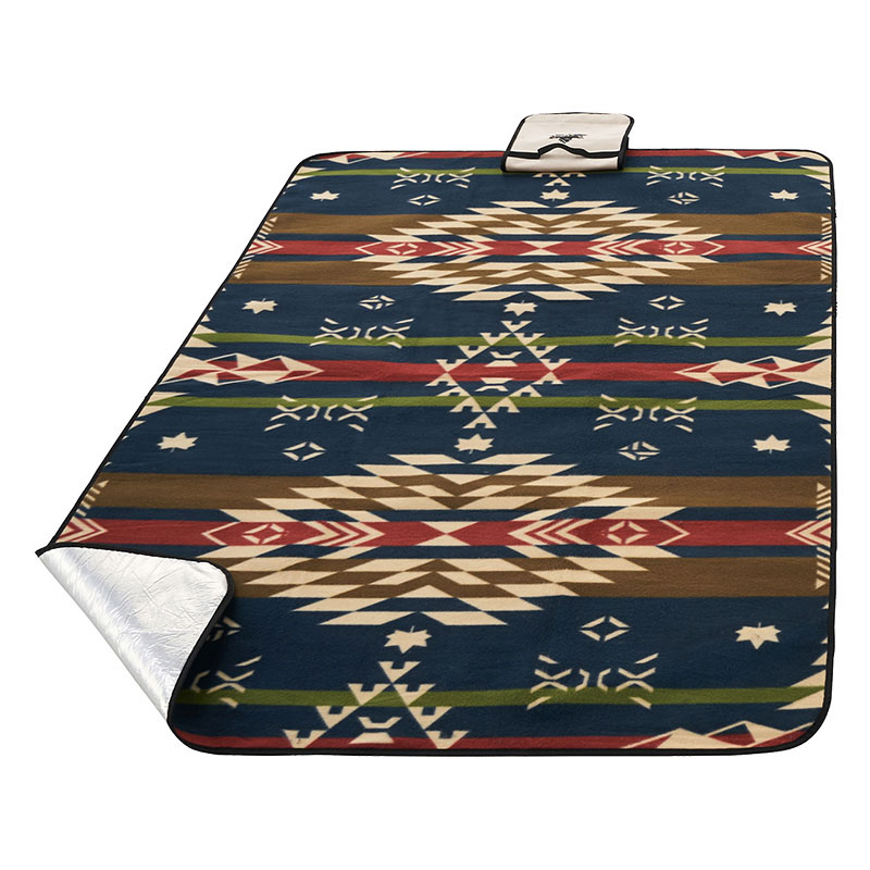 ●断熱防水ピクニックサーモマット(110×155cm)(LOGOS LAND) ネイビー