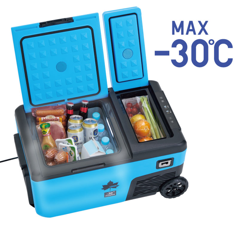 【お取り寄せ商品】(野電)エレキャン・凍結冷凍冷蔵庫 25-BF(-30℃～20℃ 2ドア ホイール) ブルー