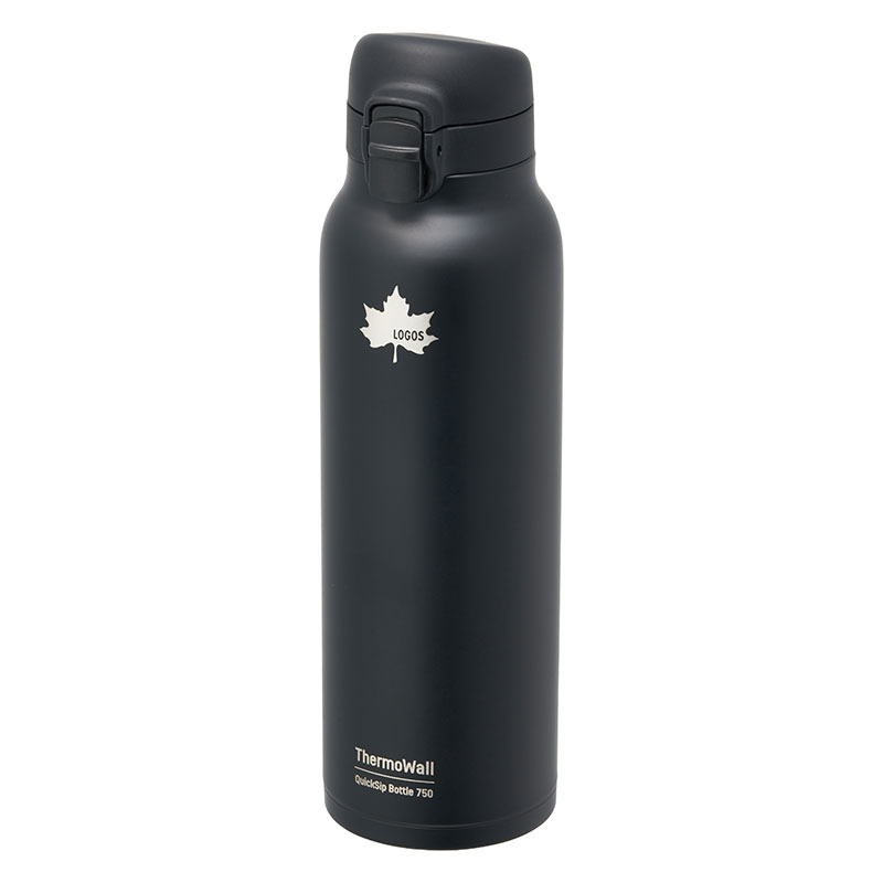 【5月下旬入荷予定】ThermoWall 真空断熱ワンタッチボトル 750 ブラック