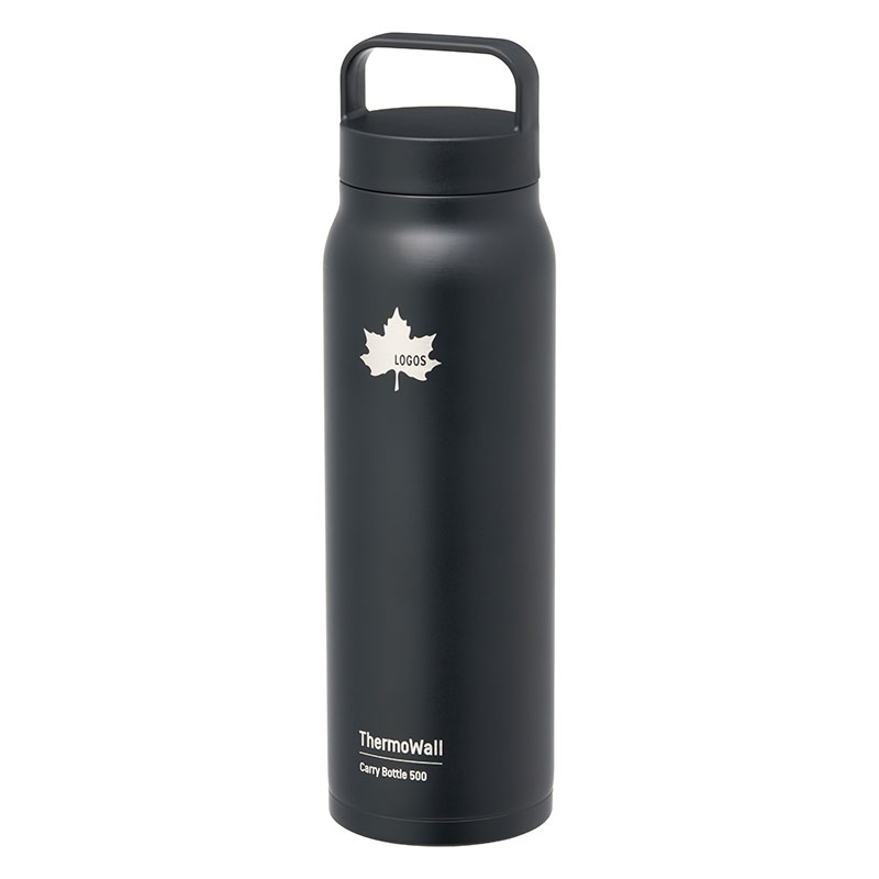 【5月下旬入荷予定】ThermoWall 真空断熱キャリーボトル 500 ブラック